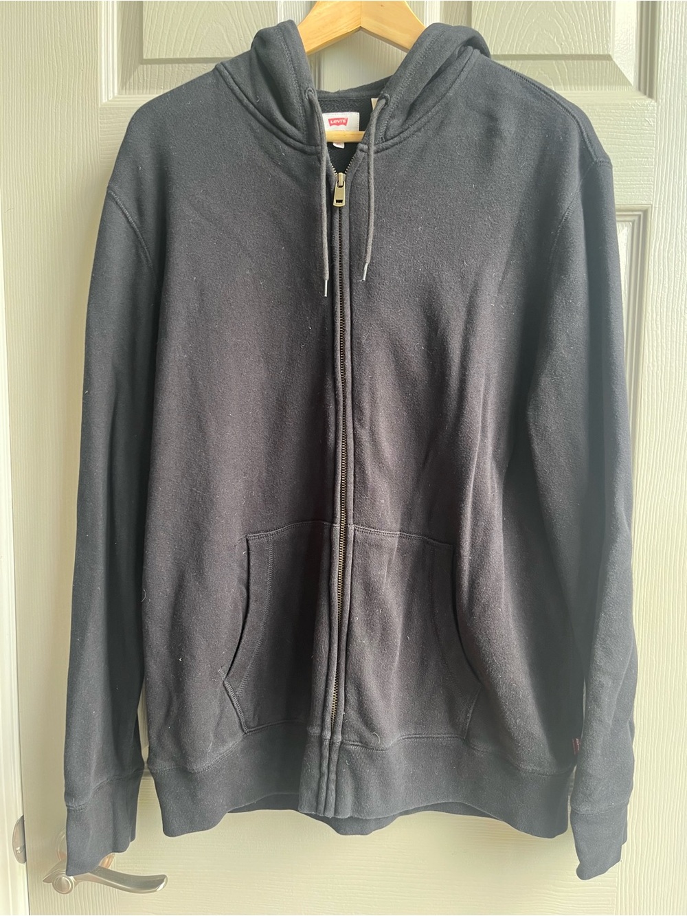 Levi's Black Full-Zip Hooded Sweatshirt